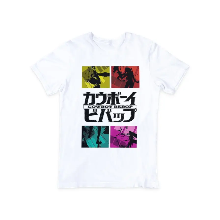 Men's Augmented Reality Cowboy Bebop Casual Short-Sleeve Cotton T-Shirt, Graphic Pattern, Menswear Tops, Summer Wear
