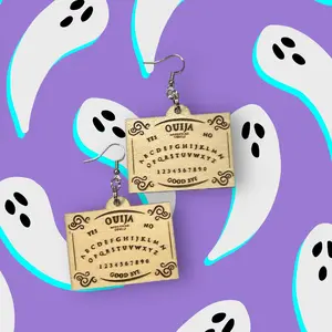 Ouija Board Earrings --- Handmade/Laser cut