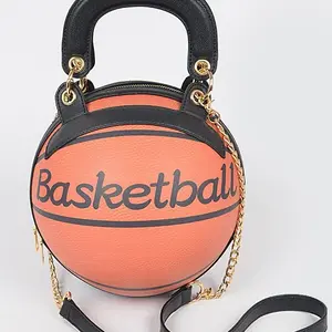 Women Basketball Shaped Purse