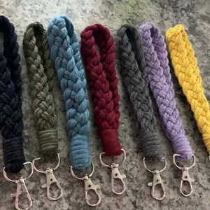 Macrame keychain wristlets
