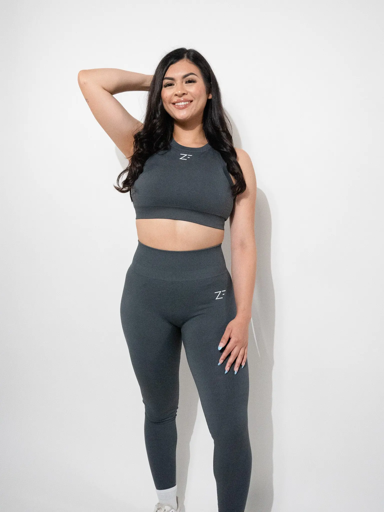 Seamless High Waisted Leggings- Ash