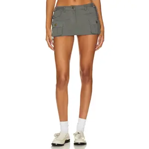 superdown Beatrix Cargo Skort in Dark Gray