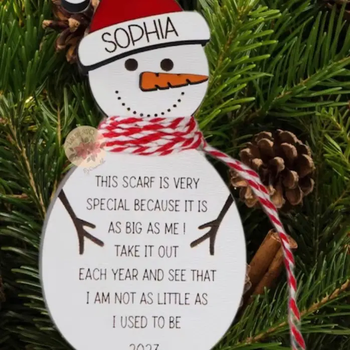 2023 Personalized Growth snowman ornament #growthornament #customornament