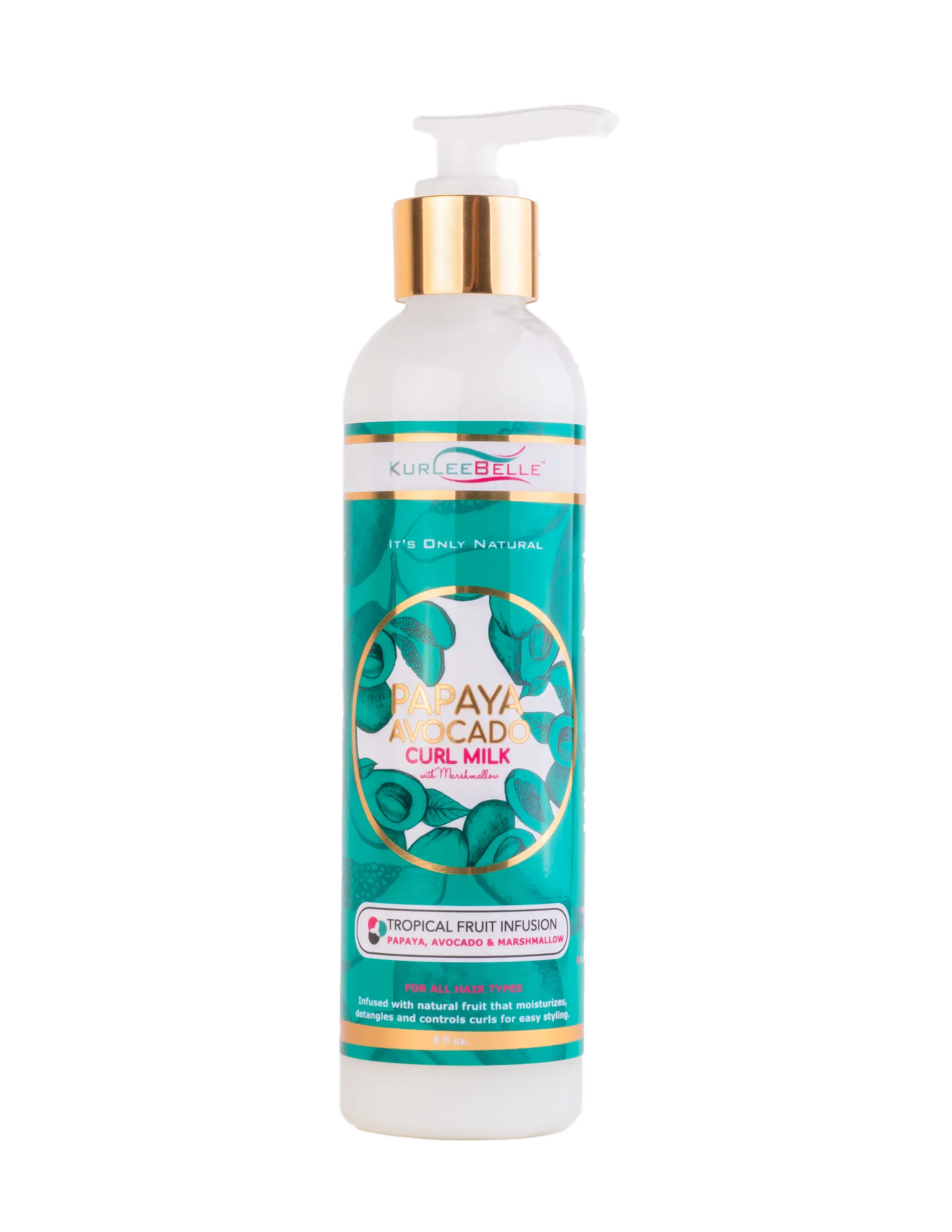 Kurlee Belle Papaya Avocado Curl Milk Daily Moisturizer Hydrating Refresher Styler
