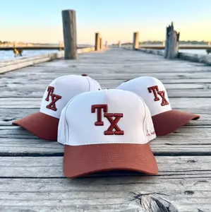 A Frame Hat Brown Cream- Dont mess with Texas