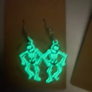 Glow in the Dark Skeleton Earrings