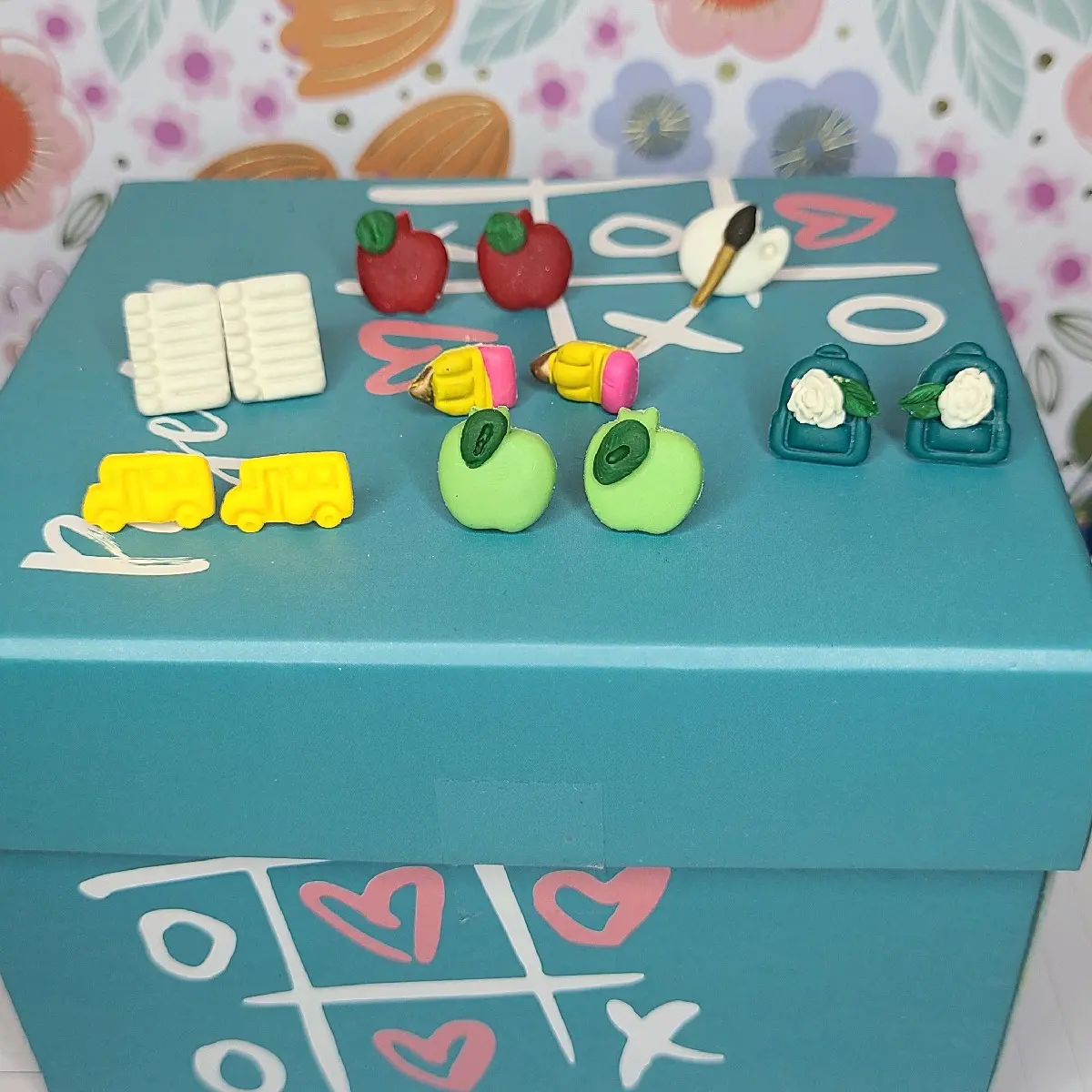 Back-to-school Teacher Clay Earrings