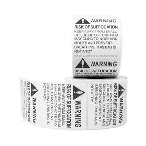 Innovative Haus 2 Rolls x 500 Labels (1,000 Total) Risk of Suffocation Warning Keep Away from Children 2" x 2" Stickers, Self Adhesive Sticker Reduce Hazard. Plastic Polybags Shipment