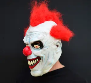 Red Hair Clown Scary Clown Mask for Halloween costume party Evil Killer