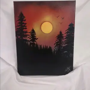 "Forest Sunset" Spray Paint Art