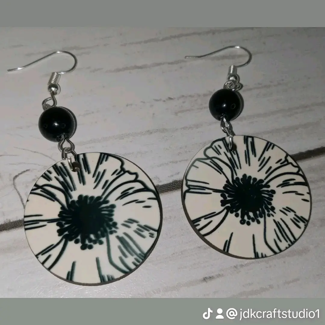 Sublimation Flower Earrings