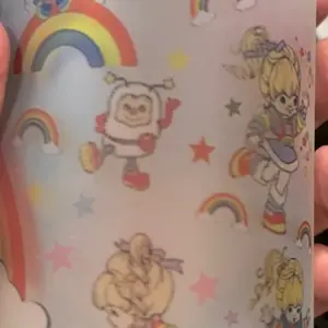 Sublimated Rainbow Bright glass can 16oz