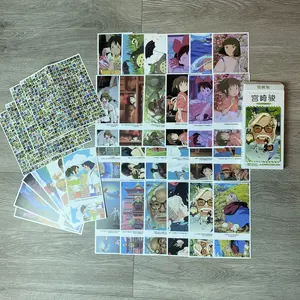 Studio Ghibli Art Card Pack 1660 Pieces, Hayao Miyazaki Set Mini Stickers Postcards Artwork Spirited Away Kiki's Delivery Service My Neighbor Totoro NoFace No Face Chihiro Haku Yubaba Boh Anime Cartoon Movie Animated Japanese Japan Classic Gift Set Cards