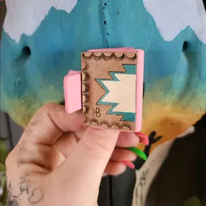 Mini Turquoise aztec claw clip