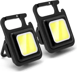 【2-4PCS】Mini USB Rechargeable LED Flashlight - 4 Light Modes, Portable Pocket Light, Camping & Outdoor Accessory - Corkscrew Keychain