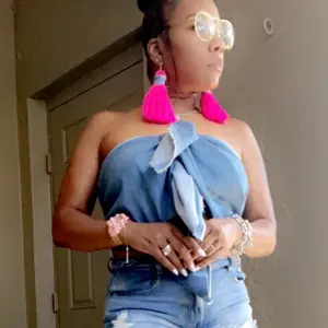 Handmade Denim & Yarn Earrings Female Elegant Fabric