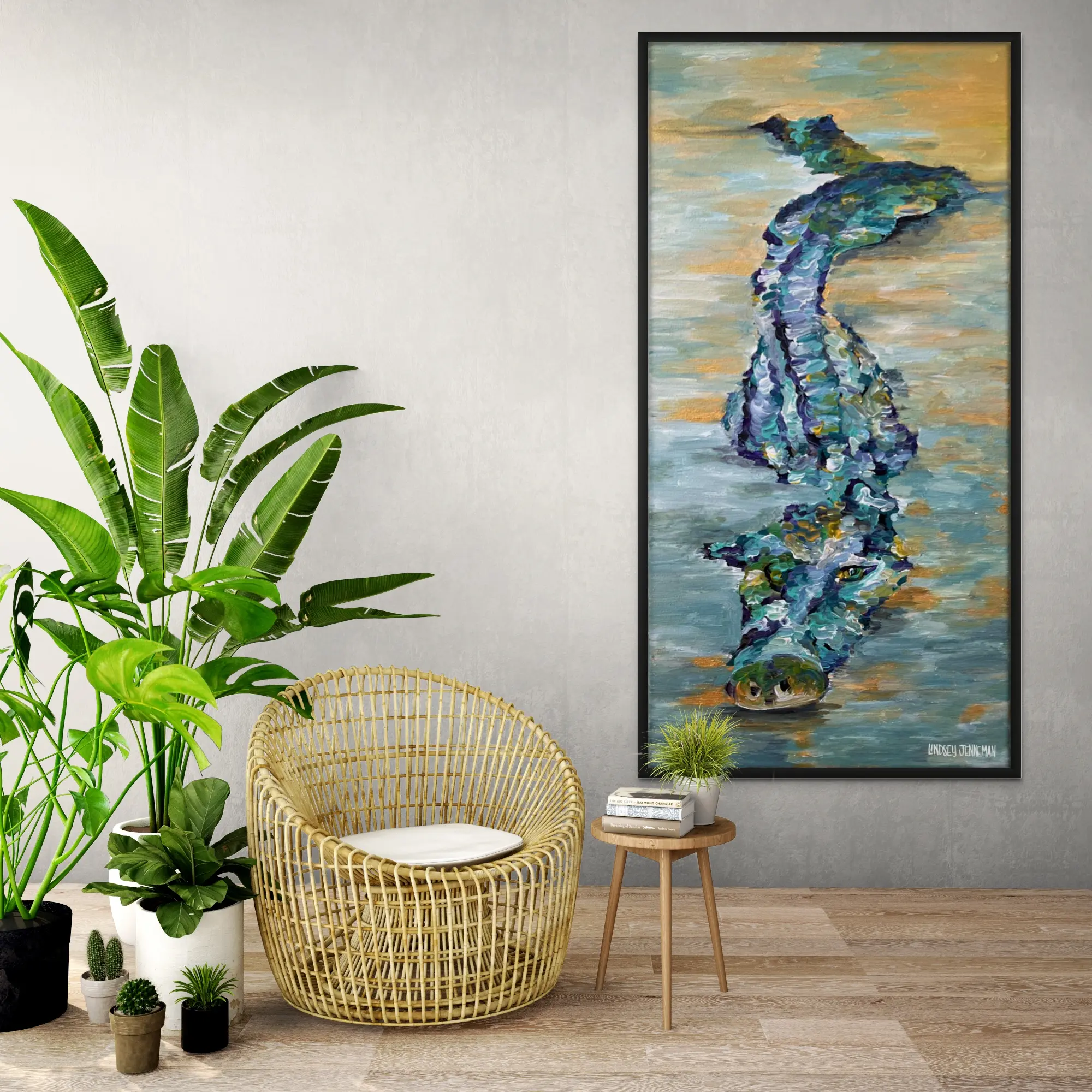 Jethro - LEMME PAINT DAT - Wall Painting - Gators - Print, Canvas, or Embellished Canvas