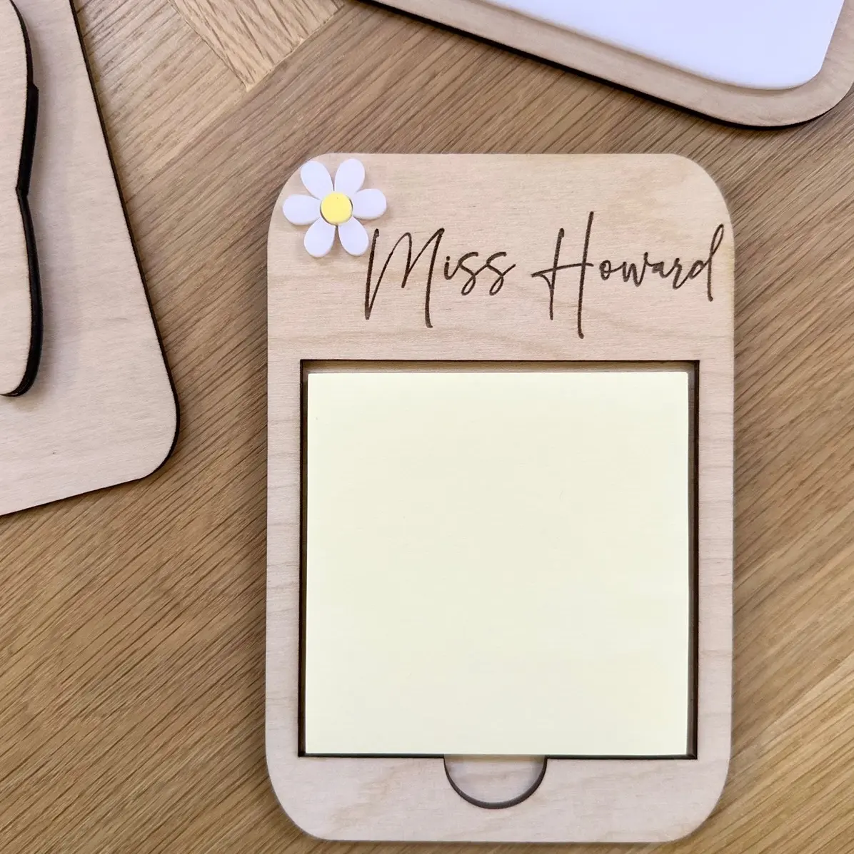 Personalized Post It Sticky Notepad Holder, Wood, Teachers Gift, Gift for Teacher, Custom Gift, Teacher Appreciation, Back to School, School Desk