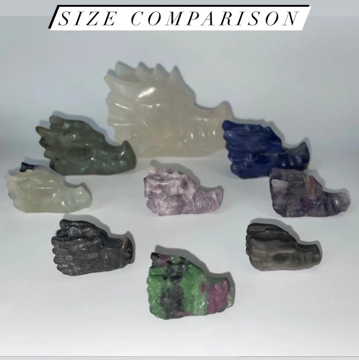 Dragon Head Crystal carvings