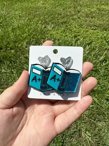 blue book earrings