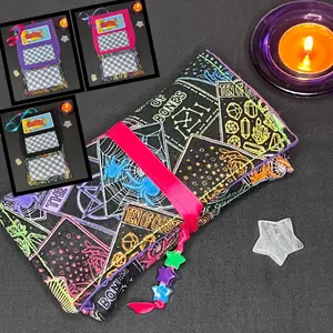 Neon Tarot Card Pouch with Pocket for Crystals