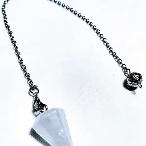 clear quartz pendulum Handmade