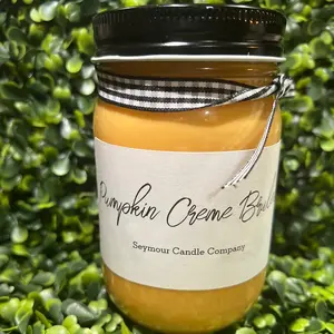 Pumpkin crème brûlée candle 12oz with wood wick
