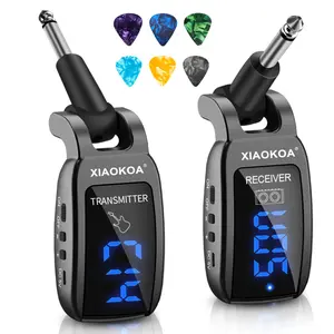 XIAOKOA UHF Wireless Instruments Microphone,Saxophone Microphone,Wireless Receiver and Transmitter,160ft Range,Plug and Play,Great for Trumpets, Clarinet, Cello