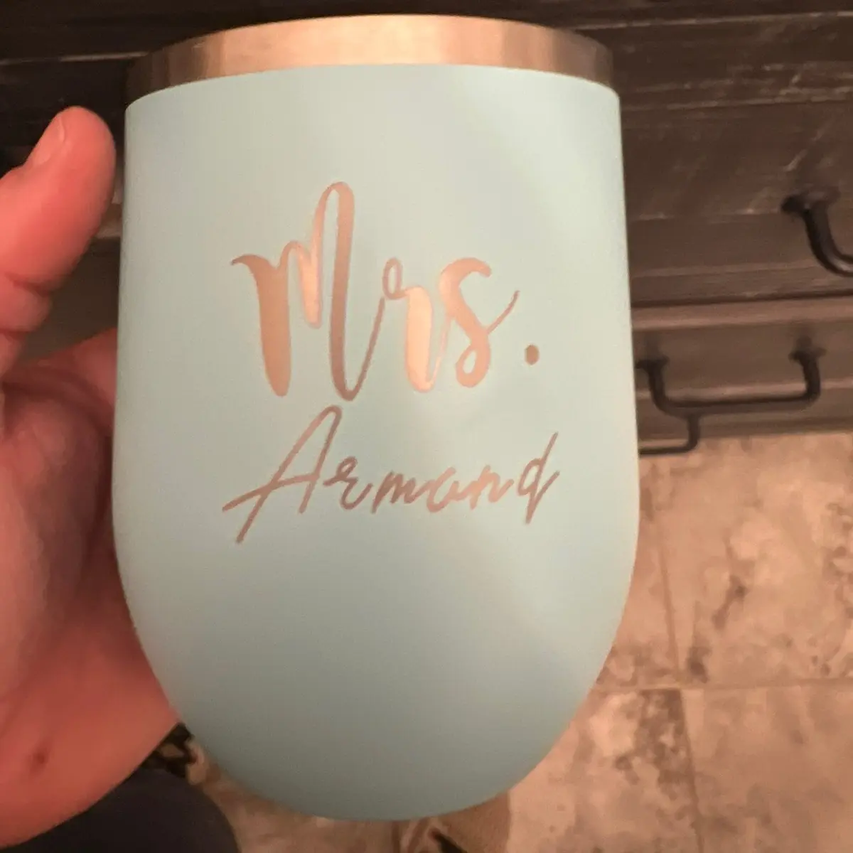 Engraved cup