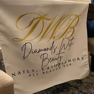 Custom Table Runner 2ft x 7ft - 100% Polyester - Logo Design, Social Media, Website Info Optional - Made to Order