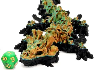Bone Dragon | 3D Printed Articulating Bone Dragon | Up to 23 inches long | Gothic Aesthetic