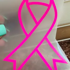 Breast cancer ribbon vinyl decal