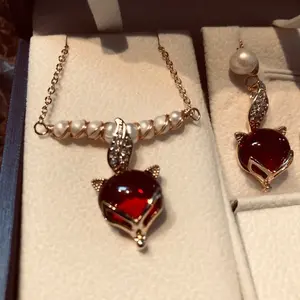 Jewelry set red fox