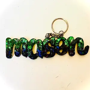 Handmade Custom  Personalized Resin Name Keychains