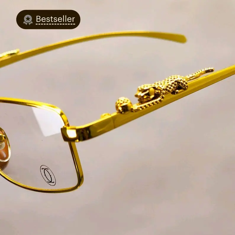 Jaguar Glasses Vintage Buffs Gold Frame Made in France Jaguar Glasses Vintage Buffs Gold Frame Made in France