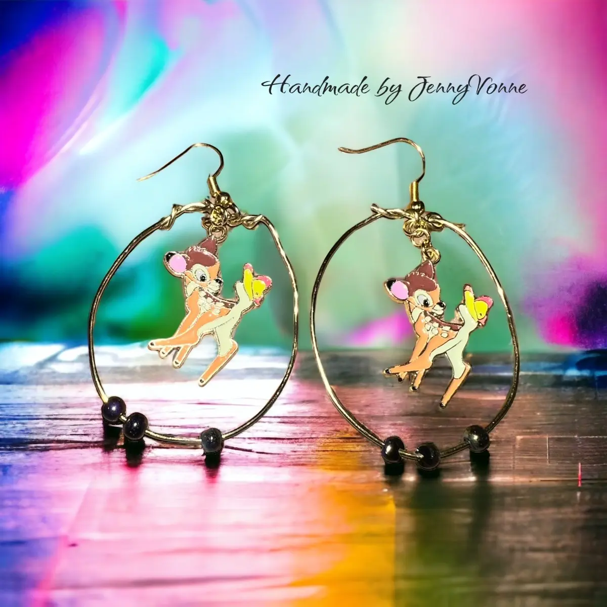 Bambi dangle earrings handmade wire bending Female Casual