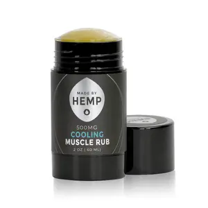 Made By Hemp - Cooling Muscle Rub - Sooth overworked muscles Body Care Menthol, Arnica, Comfrey, Lavender, Ginger Root, Solution Comfort Relax Hard Stick Non Greasy, easy no mess application Therapy Relaxing Wellness Fitness Natural