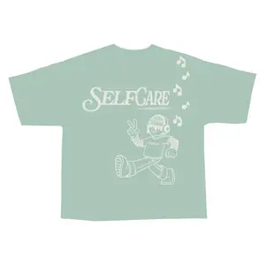 Self care puff print t-shirt
