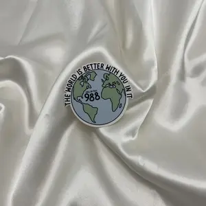 The World Is A Better Place With You In It 988 Waterproof Sticker | Inspiring Sticker | 988 Sticker| Laptop Sticker | Waterbottle Sticker