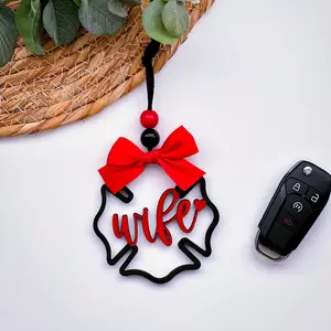 Fire Wife Car Charm Rear View Mirror Hanging Accessory | Fire Wife Gifts