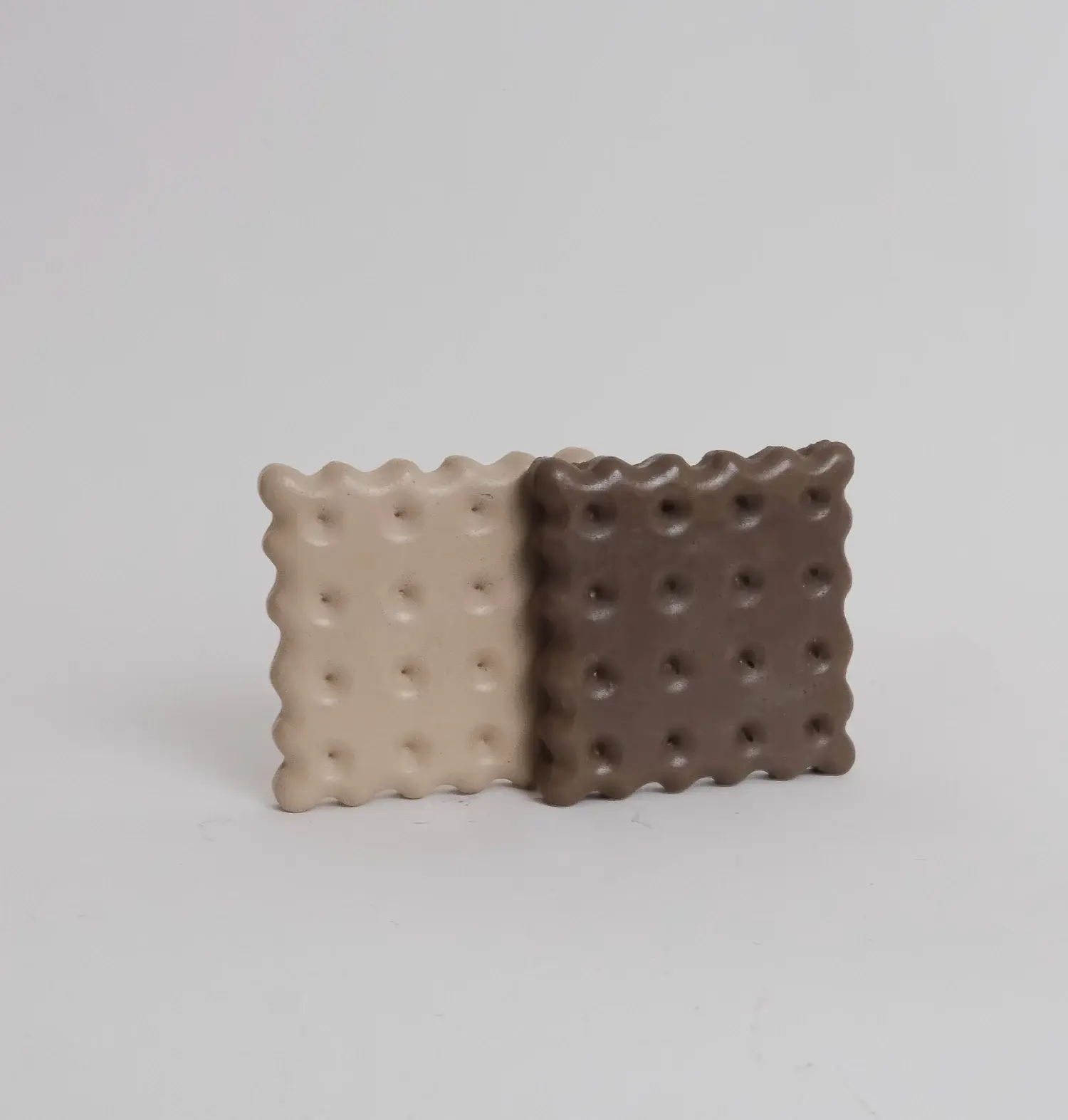 Mindful Cements Biscuit Coaster (Set of 2) Sustainable Concrete Minimalist Home Goods Neutral Colors