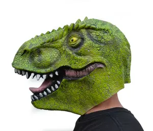 Halloween Dinosaur Mask T-Rex costume party tyrannosaurus rex Mask Green