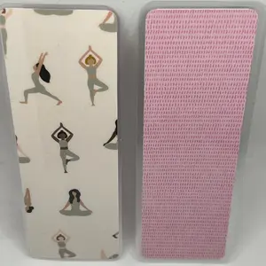 Yoga bookmark with pink back Plastic