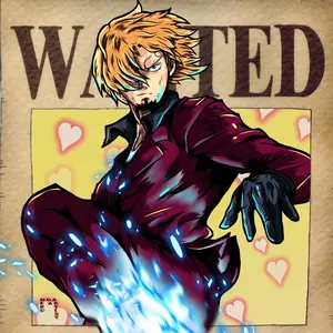 Sanji wanted poster print