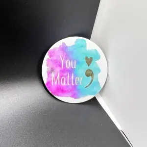 Custom Refrigerator Sublimation Magnets Decor Round Multicolor