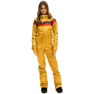 WOMEN'S 5 STRIPE SATIN POWDER SUIT - CHAMPAGNE