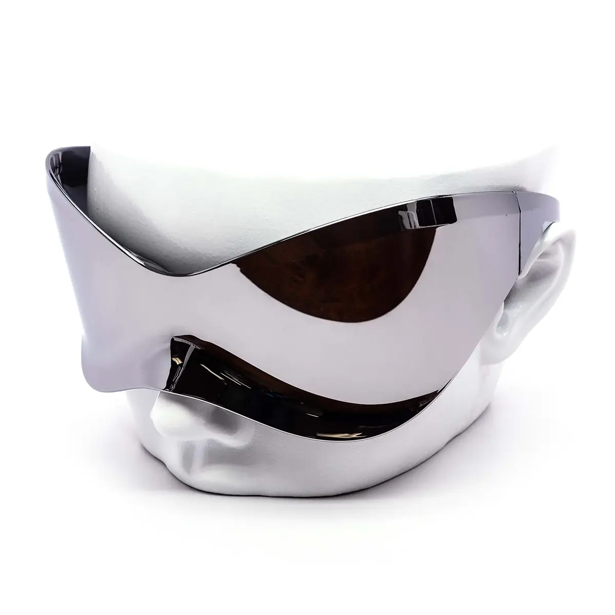Futuristic Mirror Oversized Rave Bat Face Contour Y2K Punk Retro Shield Sunglasses