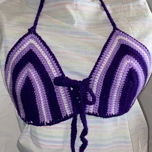 Striped Crochet/Knit Bikini