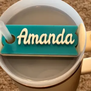 Tumbler Name Plate - Personalized Name Plate - Custom Tumbler - Stanley Tumbler Name Plate