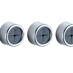 3 pack of Sorbie Towel Hook Round Adhesive Dish Towel Holder Premium Chrome Finish & Easy Installation Wall Mount Hand Towel Hook Ideal as Bathroom, Shower or Outdoor Towel Holders